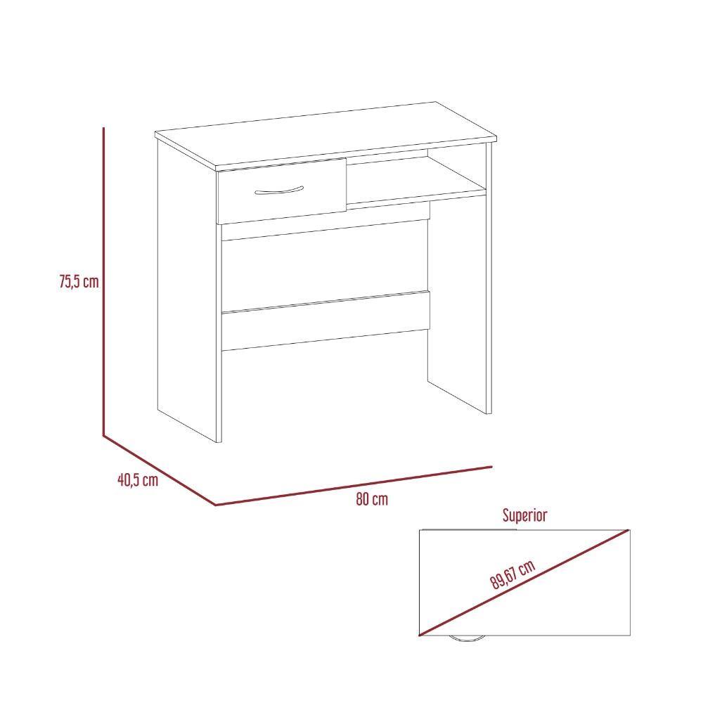 Combo Escritorio y Biblioteca Office Vizcaya Wengue 80x75.5cm Con Un Cajón y con Organizador de Libros - Escritorios y Archivadores | Bylmo