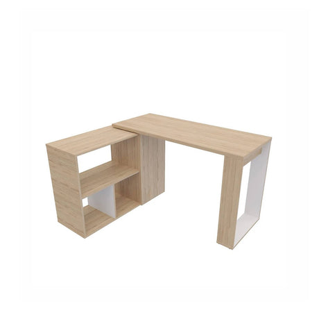 Escritorio Transformable 360G Rovere 126.4x72.5cm sin Cajones y con Organizador de Libros - Escritorios | Bylmo