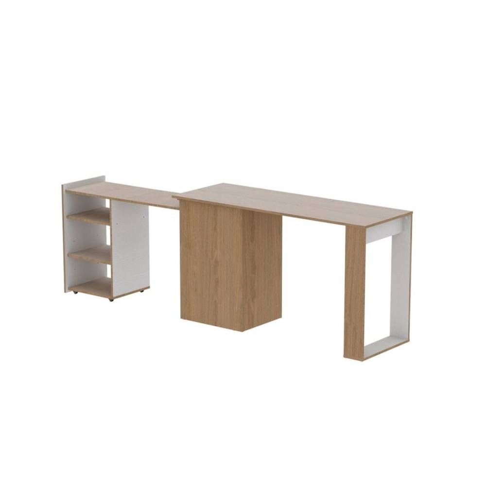 Escritorio Spaqua Rovere 140 cm Expandible con Entrepaños - Escritorios y Archivadores | Bylmo