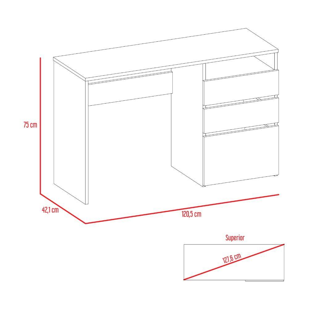 Escritorio Dublin Habano 120 cm con Archivador y Cajones - Escritorios y Archivadores | Bylmo