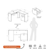 Escritorio en L Lisse Caramelo 120.9x73cm sin Cajones - Escritorios | Bylmo