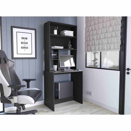 Centro de Computo Biblio Wengue 75x181cm sin Cajones - Escritorios | Bylmo