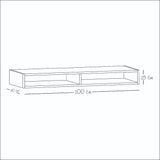 Escritorio Clash Azul 100 cm Flotante con Entrepaños - Escritorios y Archivadores | Bylmo