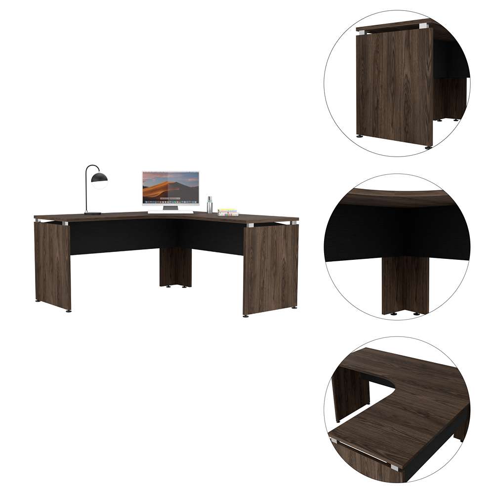 Escritorio en L Home Office Coñac 160 cm Minimalista - Escritorios y Archivadores | Bylmo