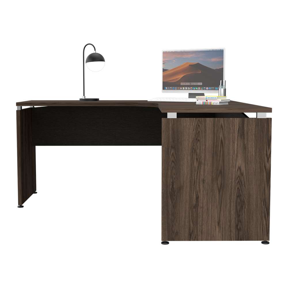 Escritorio en L Home Office Coñac 160 cm Minimalista - Escritorios y Archivadores | Bylmo