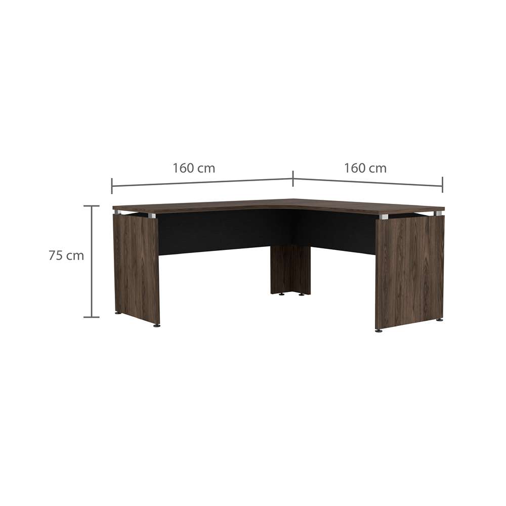 Escritorio en L Home Office Coñac 160 cm Minimalista - Escritorios y Archivadores | Bylmo