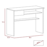 Escritorio Hungría Wengue 100 cm con Cajón y Entrepaños - Escritorios y Archivadores | Bylmo