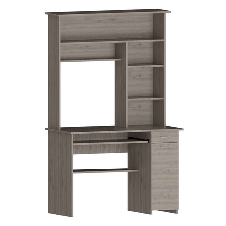 Escritorio Hutch Ceniza 110 cm Minimalista con Un Cajón - Escritorios | Bylmo