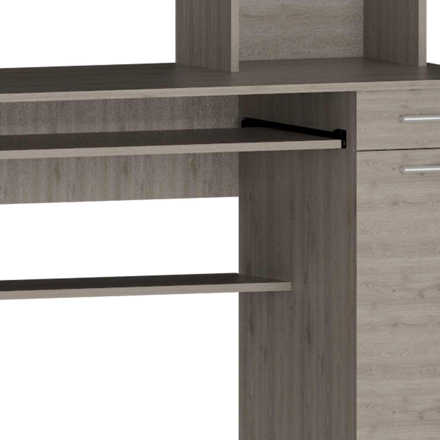 Escritorio Hutch Ceniza 110 cm Minimalista con Un Cajón - Escritorios | Bylmo