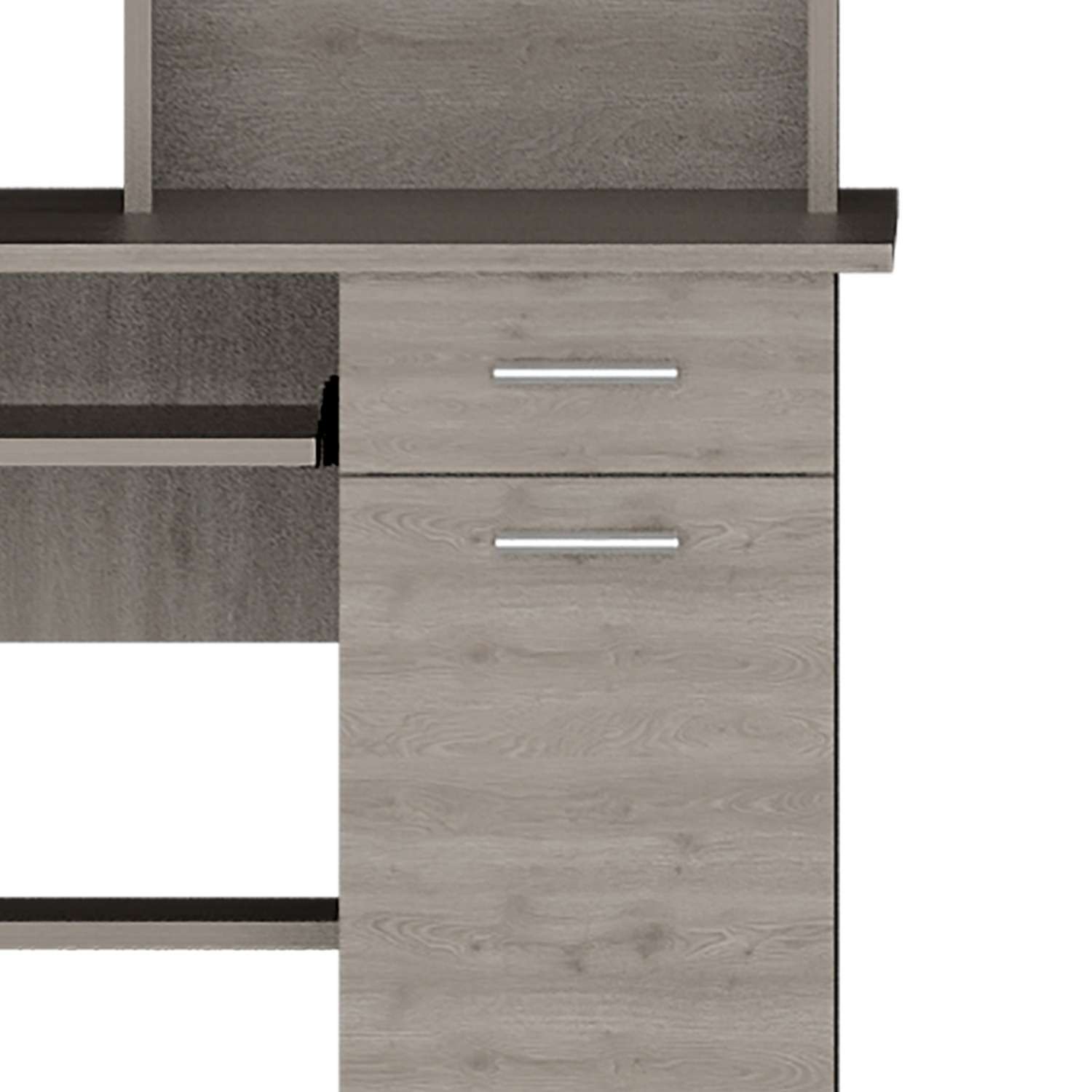 Escritorio Hutch Ceniza 110 cm Minimalista con Un Cajón - Escritorios | Bylmo