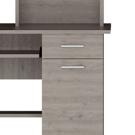 Escritorio Hutch Ceniza 110 cm Minimalista con Un Cajón - Escritorios | Bylmo