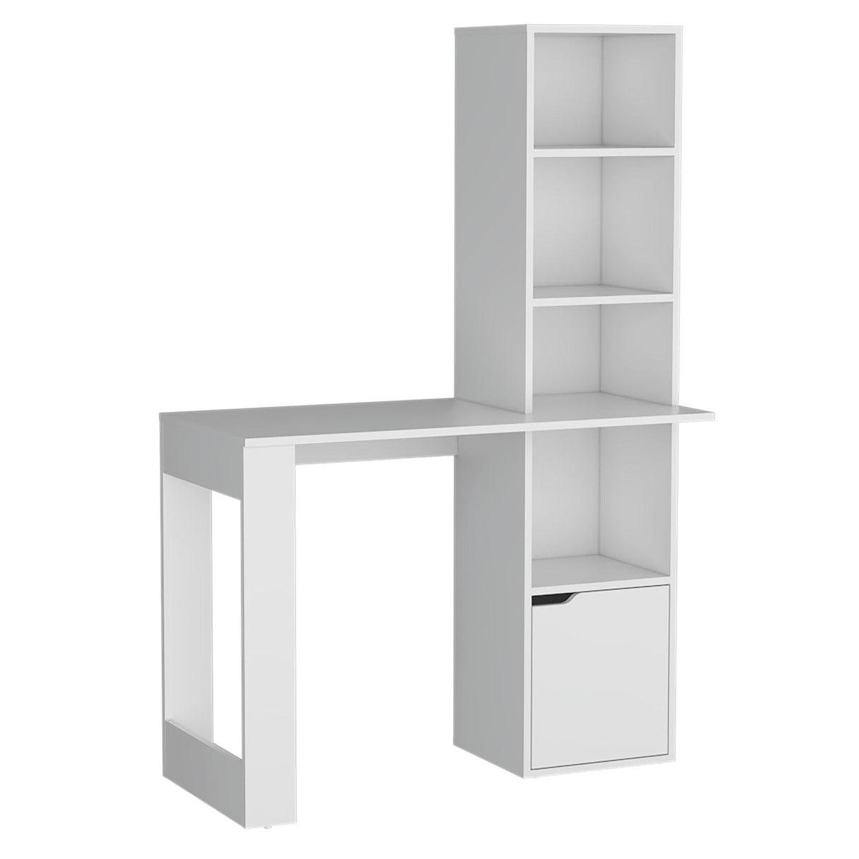 Escritorio Iowa Blanco 99x148cm sin Cajones y con Organizador de Libros - Escritorios | Bylmo