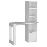 Escritorio Iowa Blanco 99x148cm sin Cajones y con Organizador de Libros - Escritorios | Bylmo