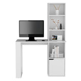 Escritorio Iowa Blanco 99x148cm sin Cajones y con Organizador de Libros - Escritorios | Bylmo