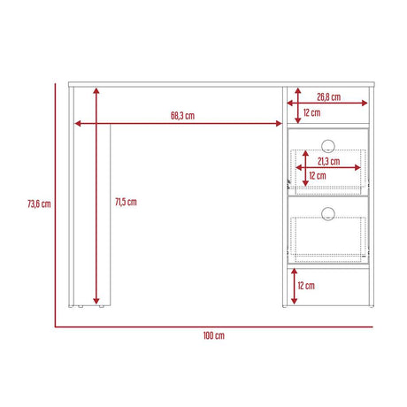 Escritorio Khali Duna 100 cm con Cajones - Escritorios y Archivadores | Bylmo