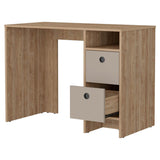 Escritorio Khali Miel 100 cm con Dos Cajones - Escritorios | Bylmo