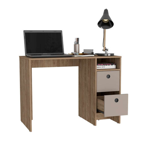 Escritorio Khali Z100 Miel 100 cm con Cajones - Escritorios y Archivadores | Bylmo