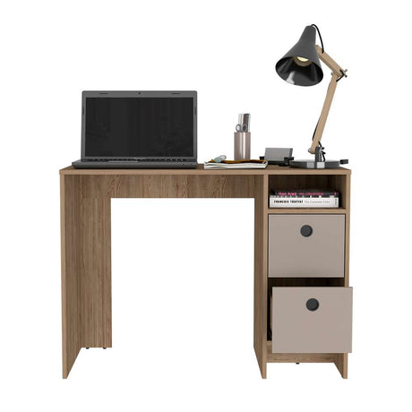 Escritorio Khali Z100 Miel 100 cm con Cajones - Escritorios y Archivadores | Bylmo