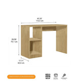 Escritorio Light Macadamia 110 cm con Biblioteca - Escritorios y Archivadores | Bylmo