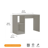 Escritorio Light Pecan 110 cm con Biblioteca - Escritorios y Archivadores | Bylmo