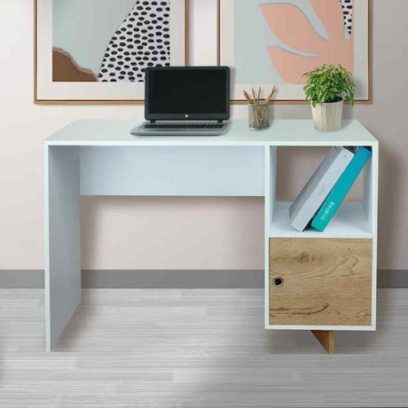 Escritorio Linea Flow Blanco 110 cm con un Cajón - Escritorios | Bylmo