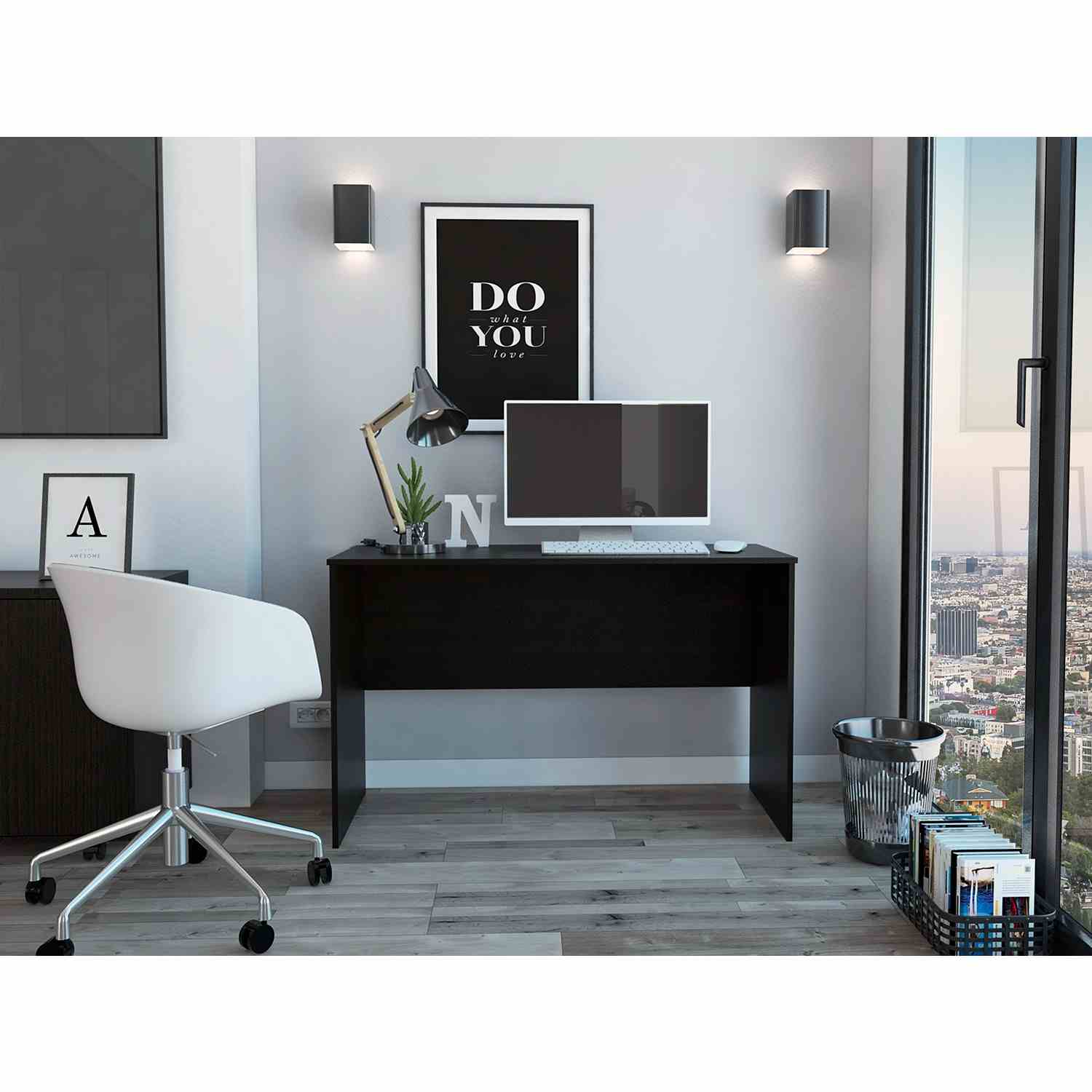 Escritorio Malibu Wengue 120x75cm sin Cajones - Escritorios | Bylmo