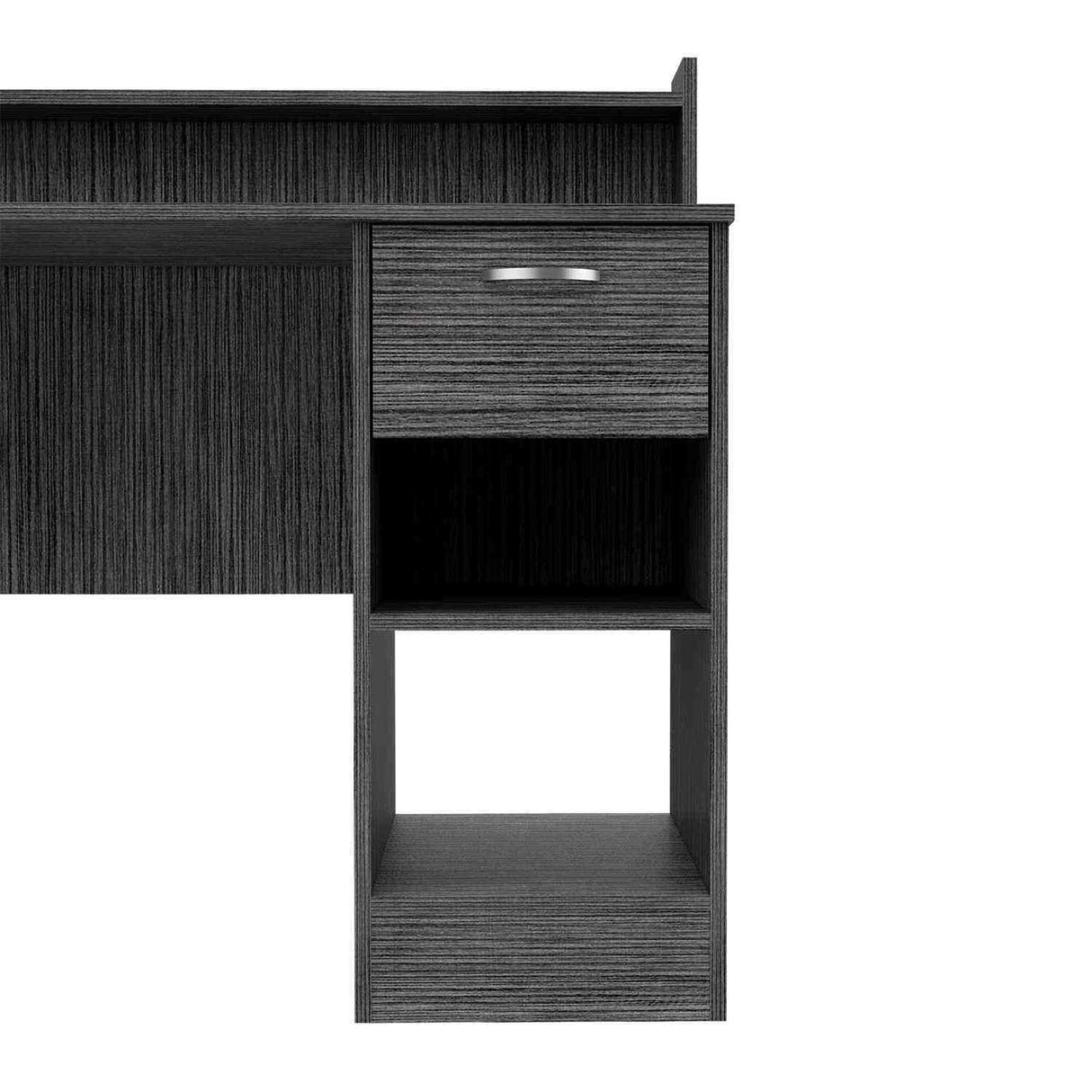 Escritorio Manaos Ceniza 102 cm con Un Cajón y Entrepaños - Escritorios | Bylmo