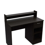 Escritorio Manaos Wengue 102 cm con Un Cajón y Entrepaños - Escritorios | Bylmo