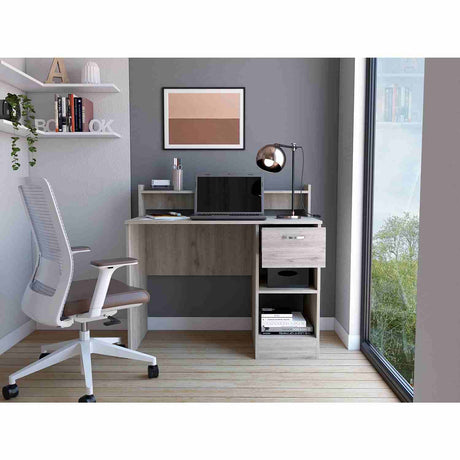 Escritorio Manaos Wengue 93 cm con Un Cajon y Entrepaños - Escritorios | Bylmo