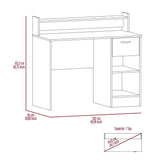 Escritorio Manaos Wengue 93 cm con Un Cajon y Entrepaños - Escritorios | Bylmo