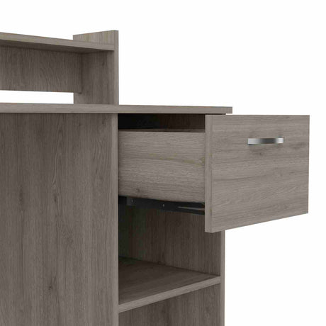 Escritorio Manaos Wengue 93 cm con Un Cajon y Entrepaños - Escritorios | Bylmo