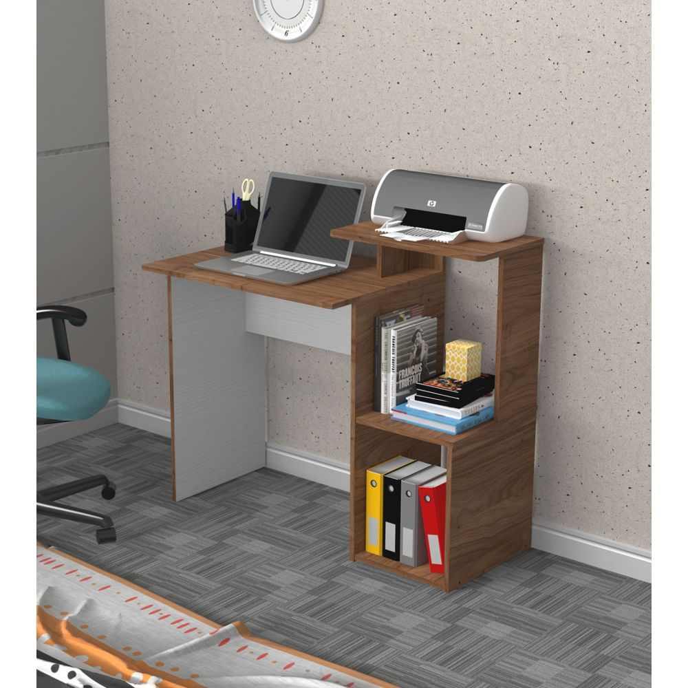 Escritorio Mikasa Gales 101.5x88.6cm sin Cajones y con Organizador de Libros - Escritorios y Archivadores | Bylmo