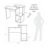 Escritorio Mikasa Gales 101.5x88.6cm sin Cajones y con Organizador de Libros - Escritorios y Archivadores | Bylmo