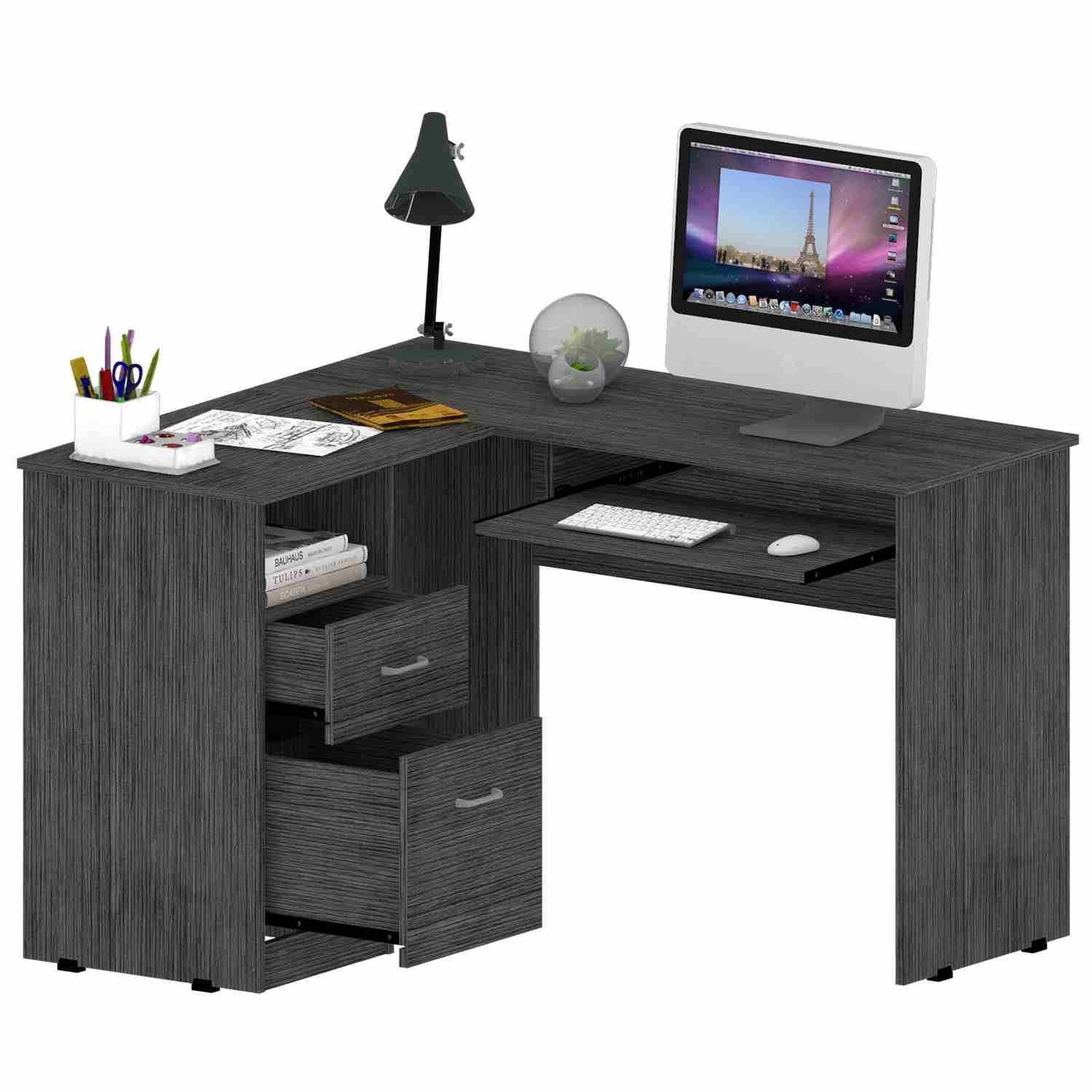 Mesa escritorio Simonflex roble 80x80 cm