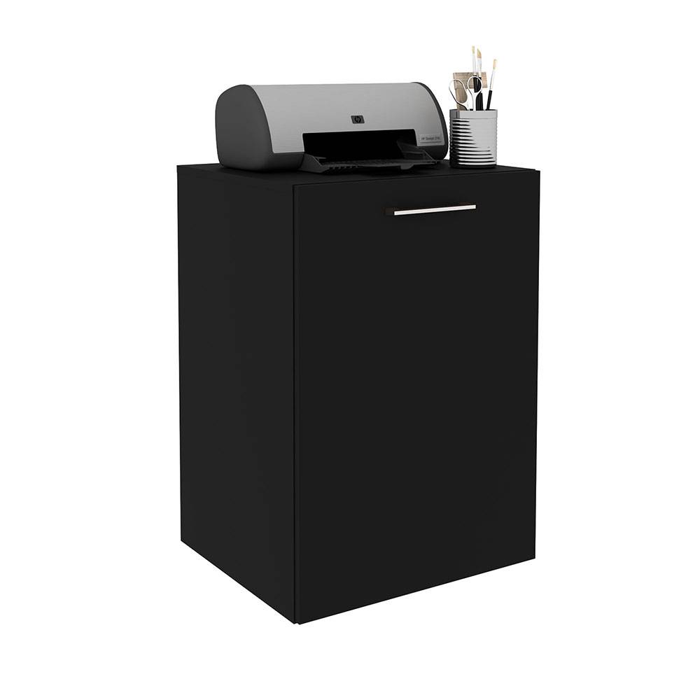 Escritorio Cádiz Negro 131 cm Transformable con Entrepaños - Escritorios y Archivadores | Bylmo