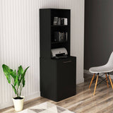 Escritorio Cuenca Negro 136 cm Transformable con Entrepaños y Biblioteca - Escritorios y Archivadores | Bylmo