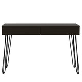 Escritorio Mumbai Wengue 120 cm con Dos Cajones y Patas Metálicas - Escritorios | Bylmo