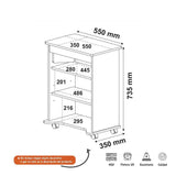 Escritorio Notebook Blanco 55 cm Móvil con Entrepaños - Escritorios y Archivadores | Bylmo