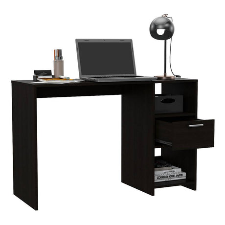 Escritorio Office 12 Wengue 110 cm con Cajón y Entrepaños - Escritorios y Archivadores | Bylmo