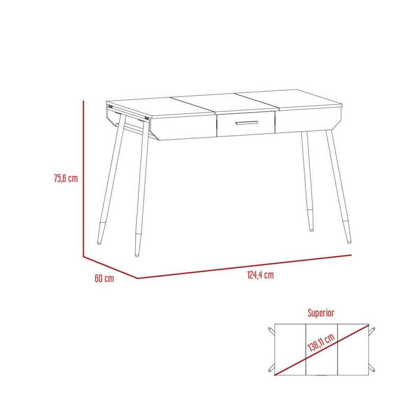 Escritorio Office Duna 120 cm con Cajón y Puertas