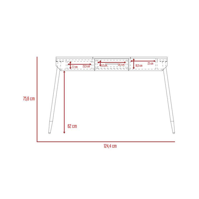 Escritorio Office Duna 120 cm con Cajón y Puertas