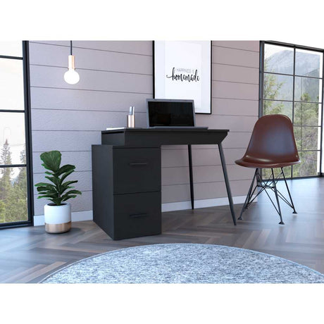 Escritorio Office Conect 90 Wengue 93 cm con Puertas y Cajones - Escritorios y Archivadores | Bylmo