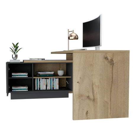 Escritorio en L Office Duna 179 cm con Puerta y Entrepaños - Escritorios y Archivadores | Bylmo