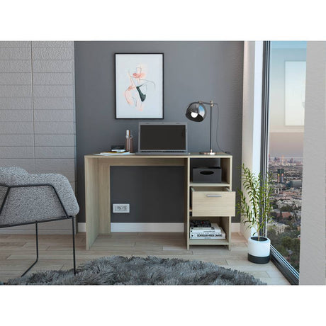 Escritorio Office Rovere 110 cm con Cajón y Entrepaños - Escritorios y Archivadores | Bylmo