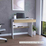 Escritorio Ohio Blanco 80 cm con Un Cajón y Entrepaños - Escritorios | Bylmo