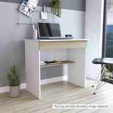 Escritorio Ohio Blanco 80 cm con Un Cajón y Entrepaños - Escritorios | Bylmo