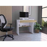 Escritorio Ohio Blanco 80 cm con Un Cajón y Entrepaños - Escritorios | Bylmo