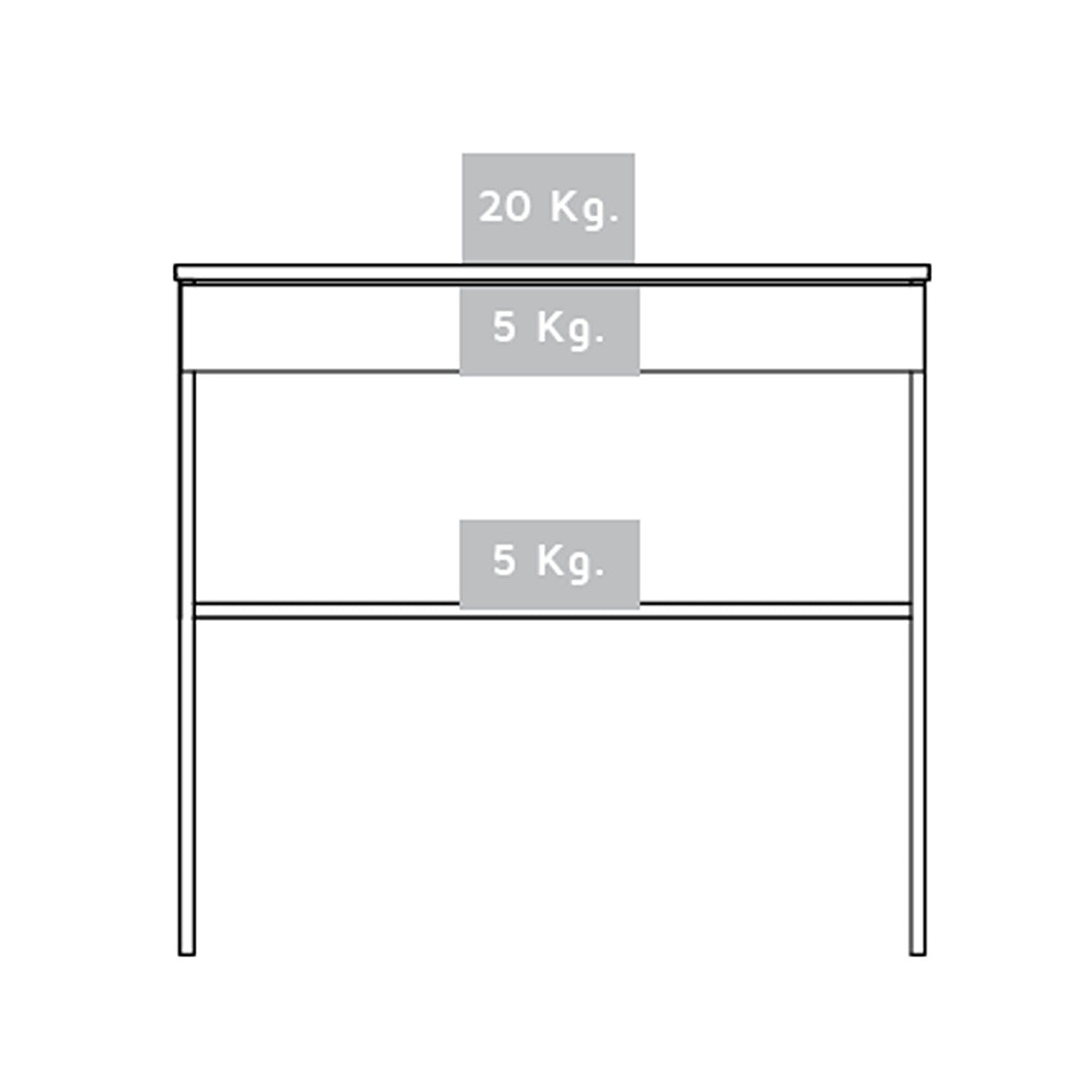 Escritorio Ohio Blanco 80 cm con Un Cajón y Entrepaños - Escritorios | Bylmo