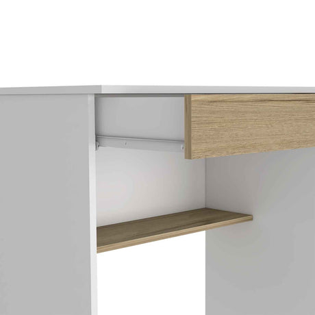 Escritorio Ohio Blanco 80 cm con Un Cajón y Entrepaños - Escritorios | Bylmo