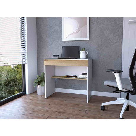 Escritorio Ohio Blanco 80x73cm Con Un Cajón - Escritorios | Bylmo